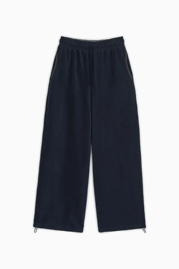 SIGNATURE EMBROIDERY FLEECE PANTS, NAVY