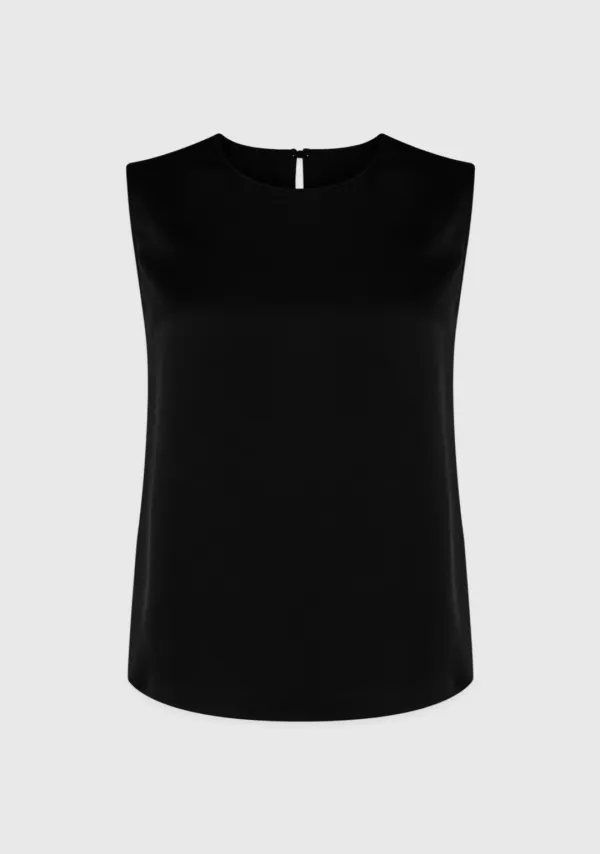 Lisse Satin Blouse Black