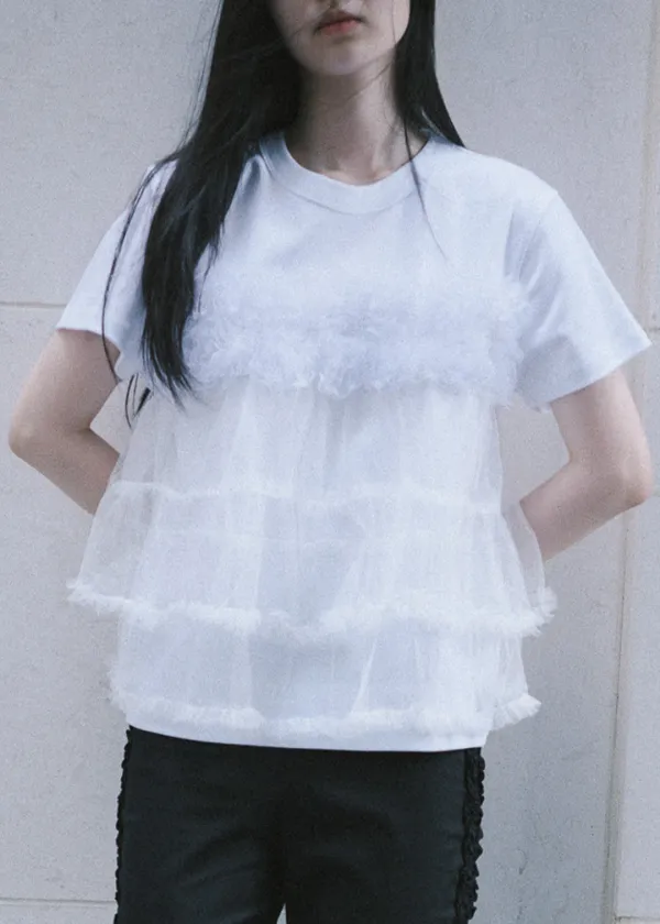 [06/08출고]ROSE SYMPHONY SHORT SLEEVE - WHITE