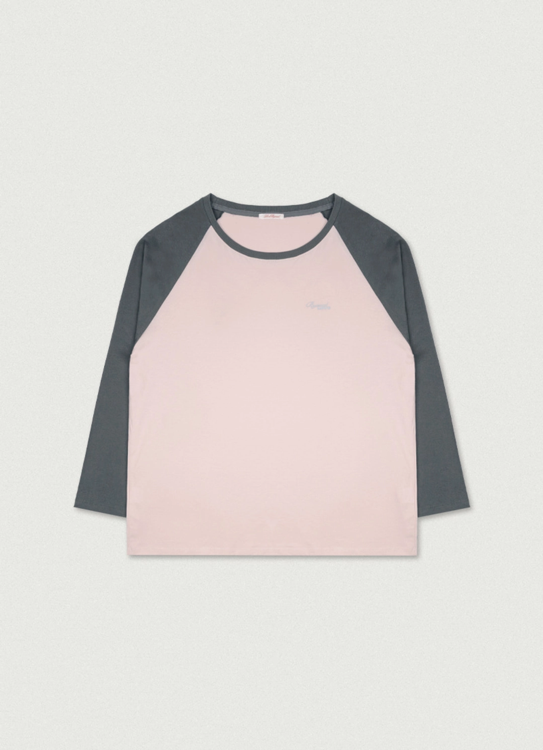러브바이무드 6th/ Raglan Loose T-Shirt [charcoal pink] 상품 이미지 1