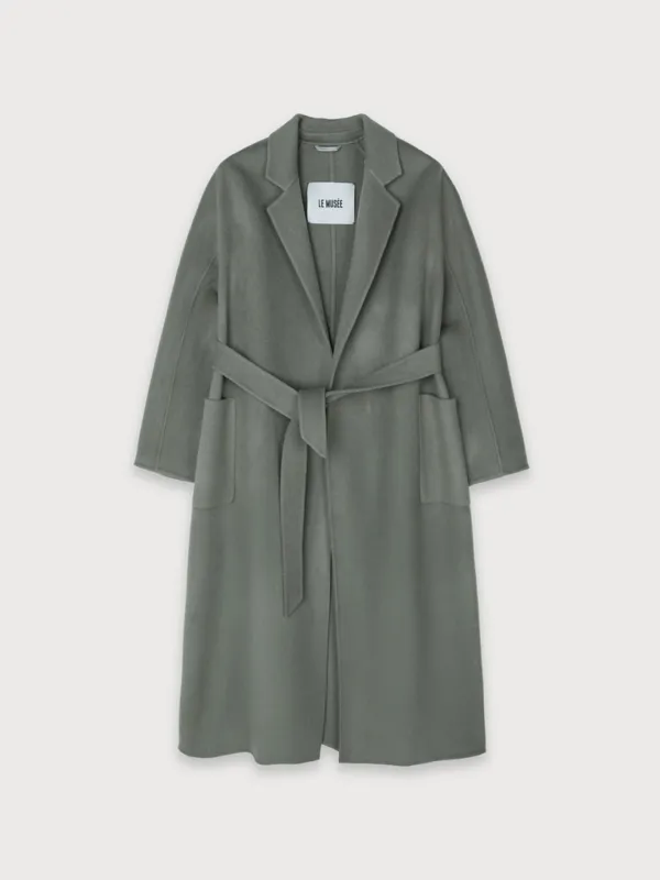 [REFURB] MAGOT Reversible Merino Wool Handmade Coat_Khaki