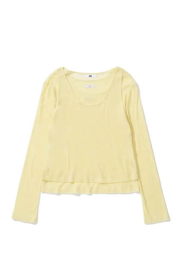 Layered Loose Long Sleeve Set Yellow