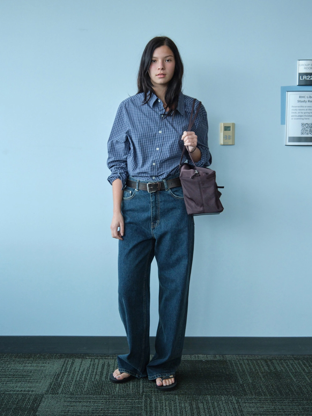 로우클래식 Regular-Fit Lc Checked Shirt_Navy 상품 이미지 2