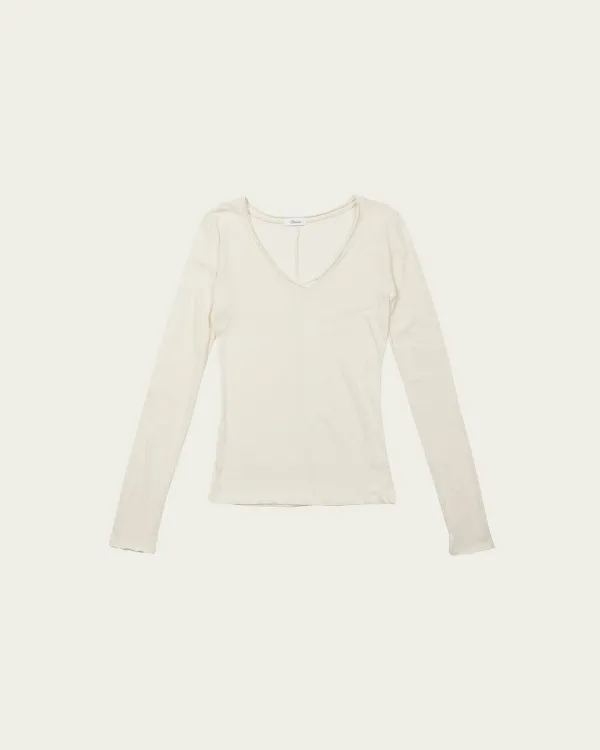 Sena V-neck Tee - Ivory