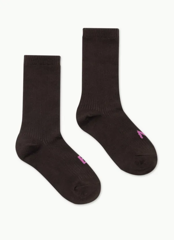 Rib ankle socks (Unisex)_Mole