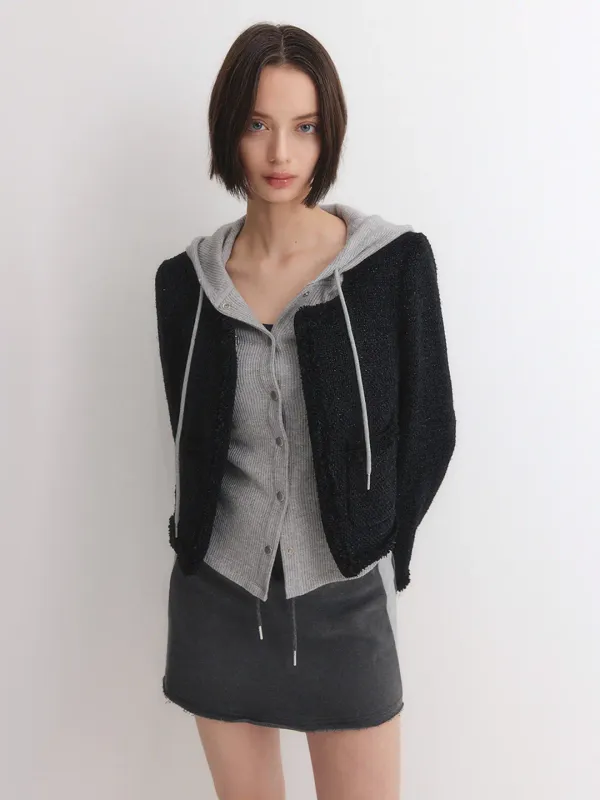 ELISA WOOL TWEED JACKET_BLACK