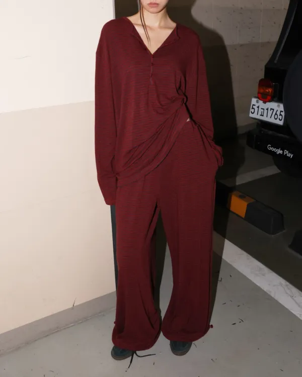 merry stripe banding pants