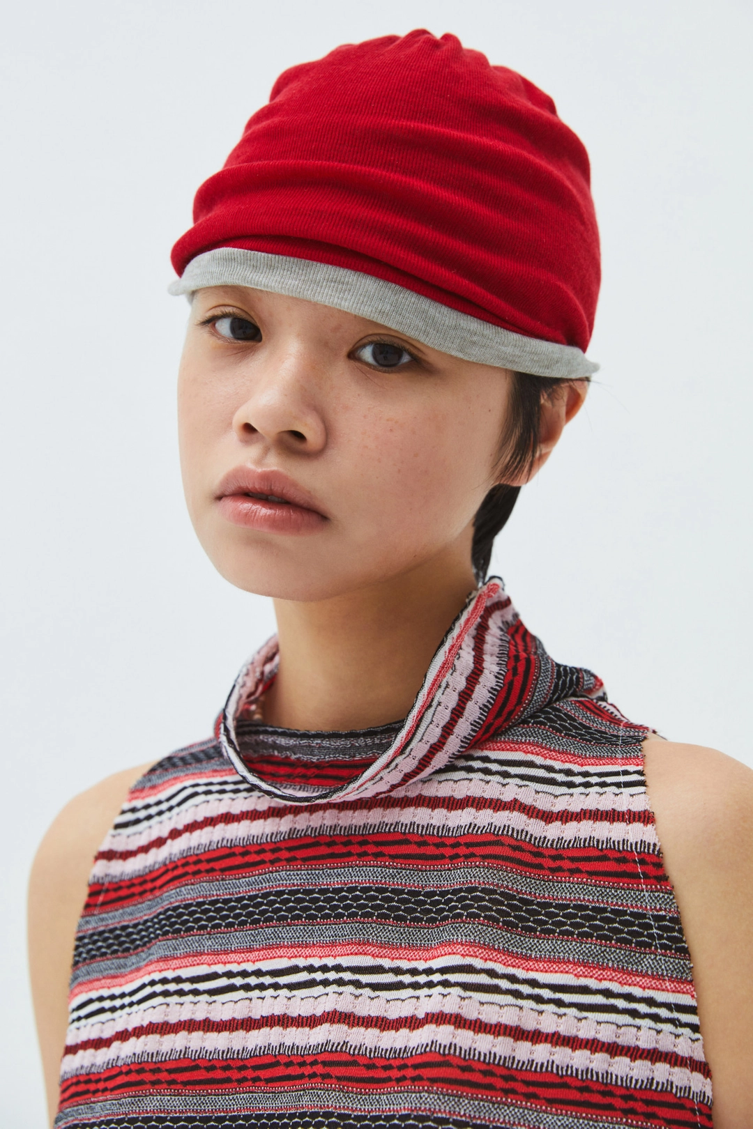 공테잎 LAYERED BEANIE RED 상품 이미지 1