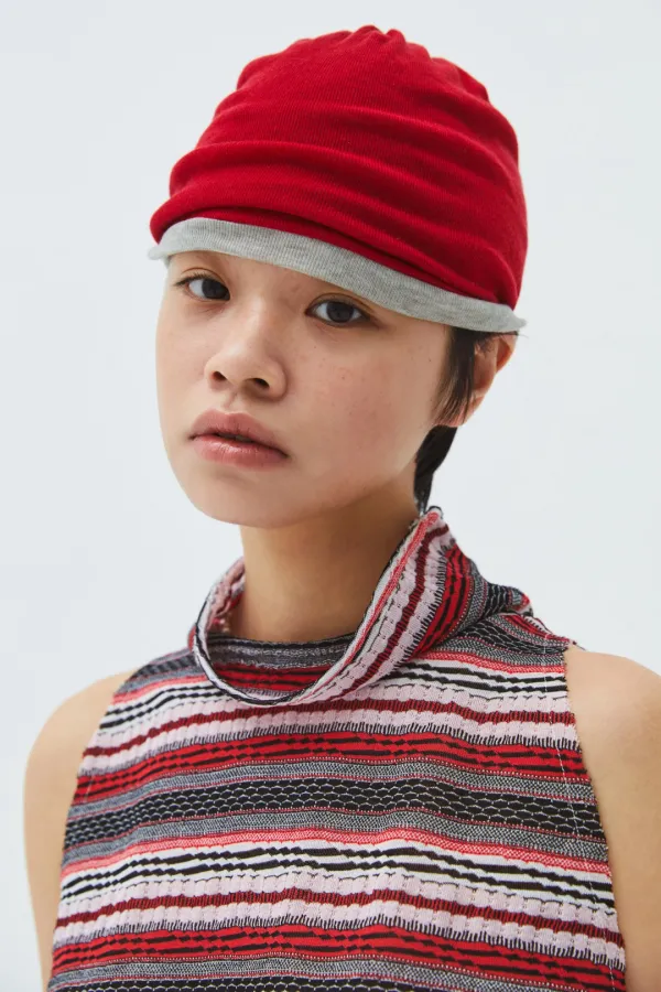 LAYERED BEANIE RED