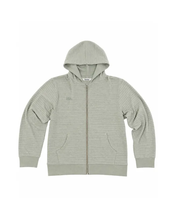 Stripe Angora Hoodie_Mint