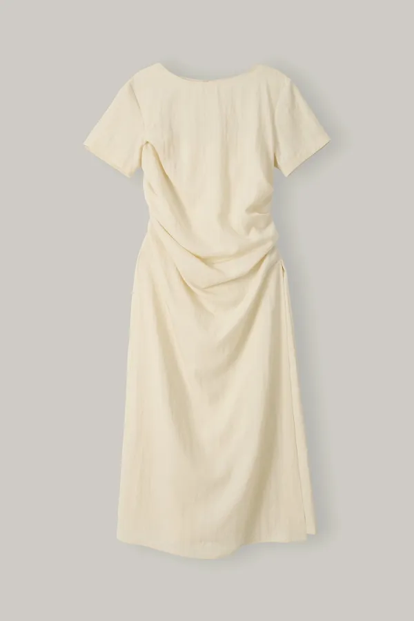 Minimal Draping Dresss (Cream)