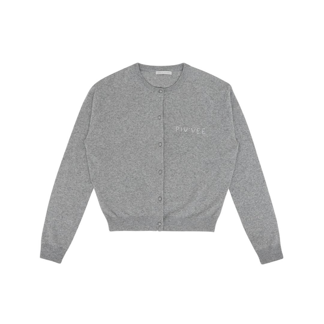 피브비 Hand-stitched Knit Cardigan (snow grey) 상품 이미지 1