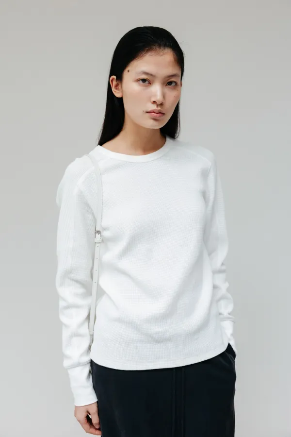 Waffle Round T-Shirt_White