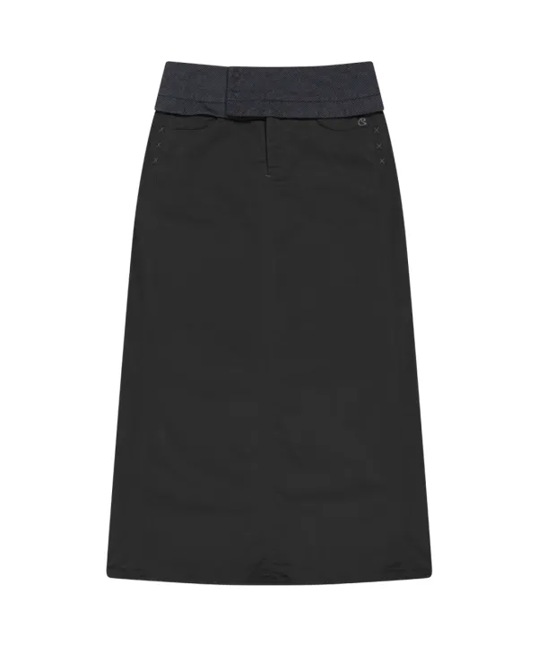WAIST PANEL SKIRT CHARCOAL