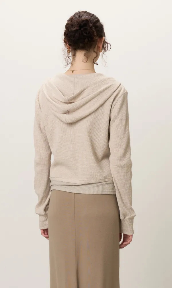 Waffle Slim Hood_Beige