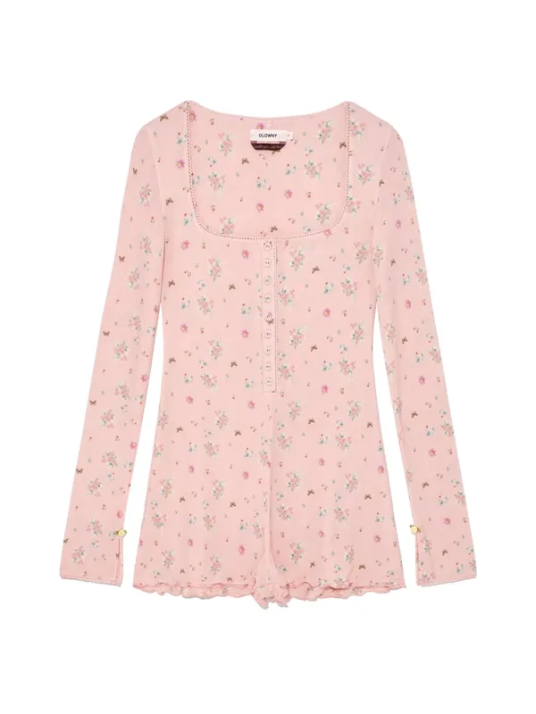 BLISS FIT ROMPER (PINK BOUQUET)