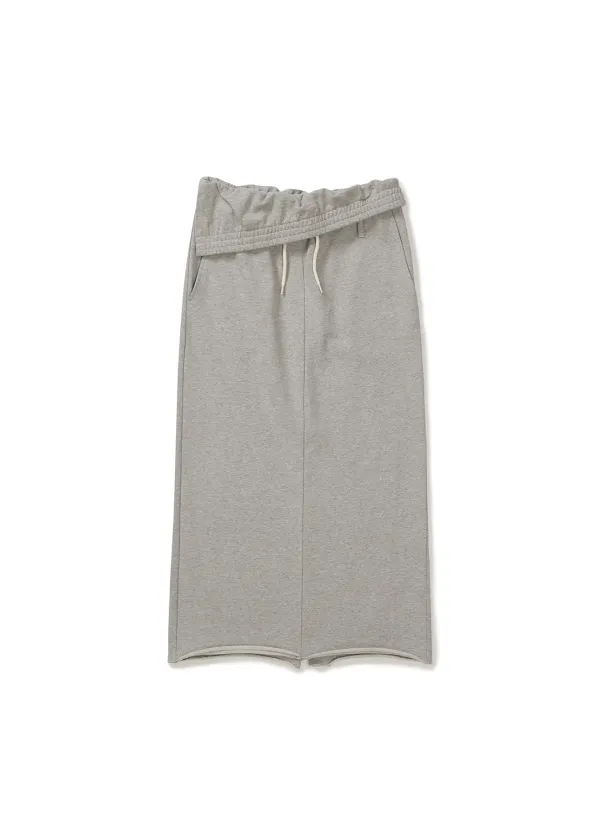 FOLD-OVER JERSEY SKIRT (GREY)