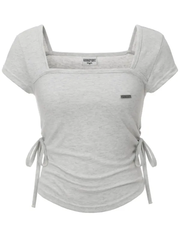 Ribbon Shirring T-shirt