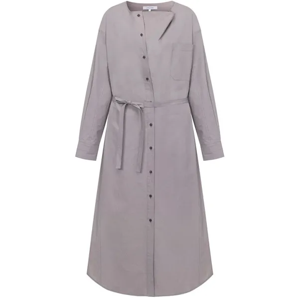 Belted Cotton Long Dress SW6SO608-6B