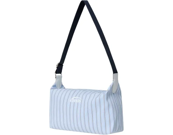 STRIPE HOBO BAG-PASTEL BLUE