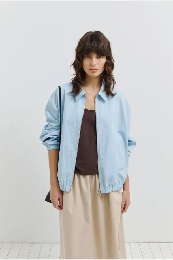 Faro Cotton Blouson in Baby Blue