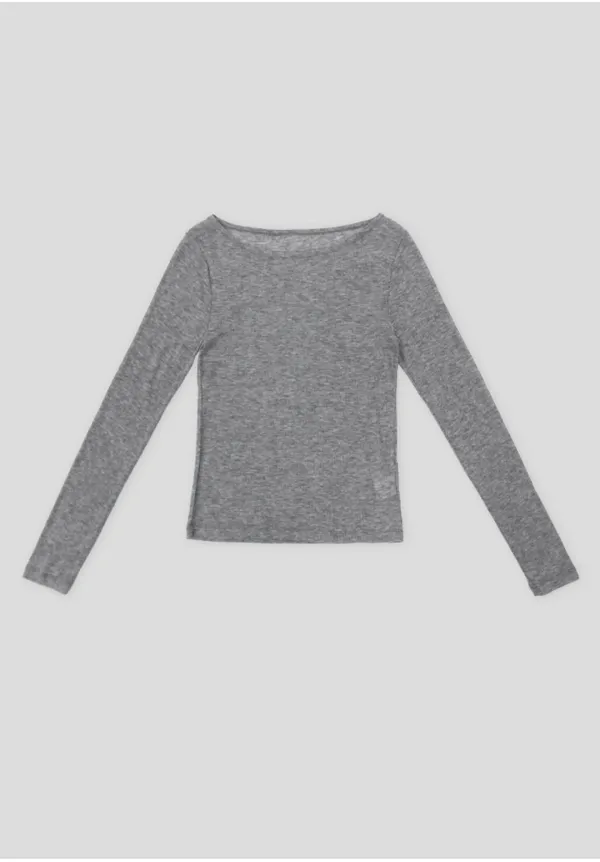 BOATNECK LAYERED T-SHIRT_IVORY