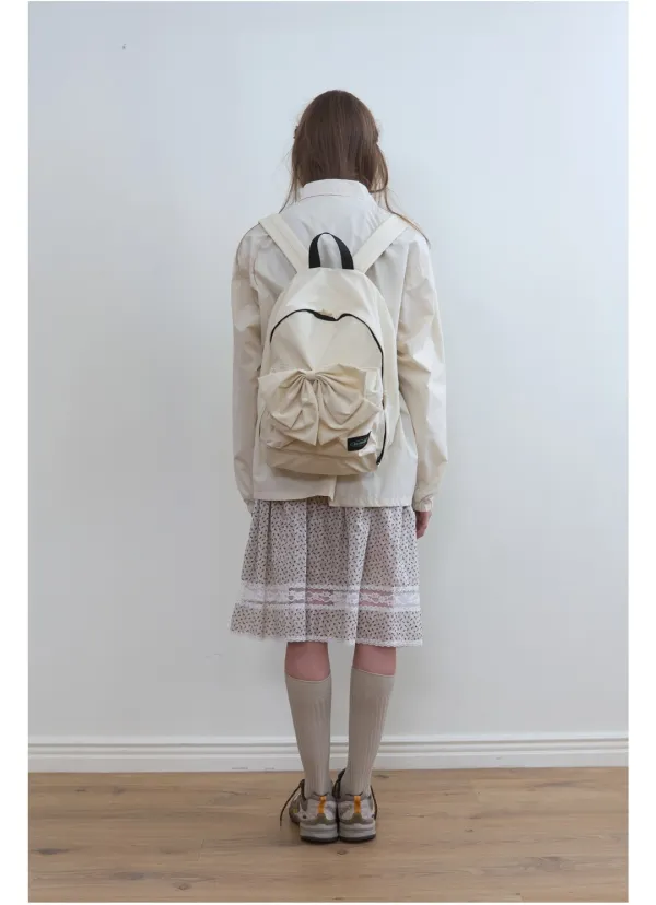 339. Ribbon Backpack _ Ivory