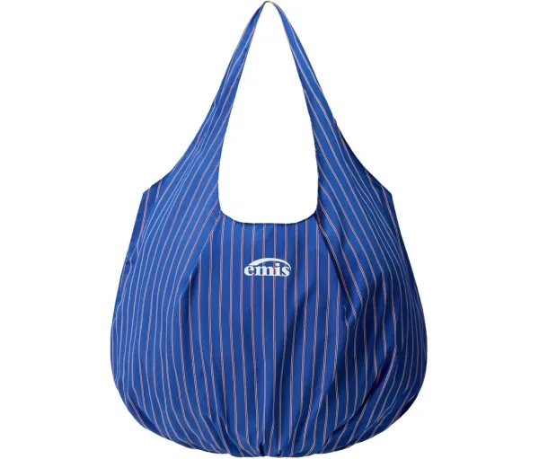 REVERSIBLE STRIPE SHOULDER BAG-BLUE