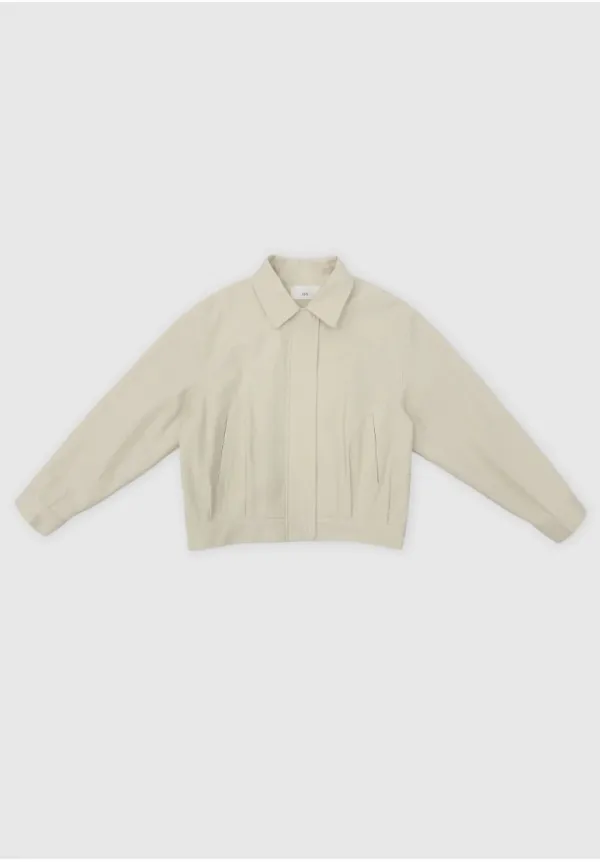 [자사단독] HERRINGBONE COTTON BLOUSON_CREAM
