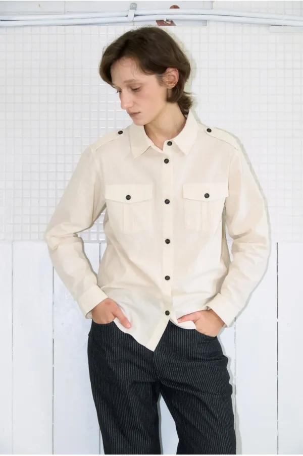 (9/30 예약배송) Regular Work Shirt [Ecru]