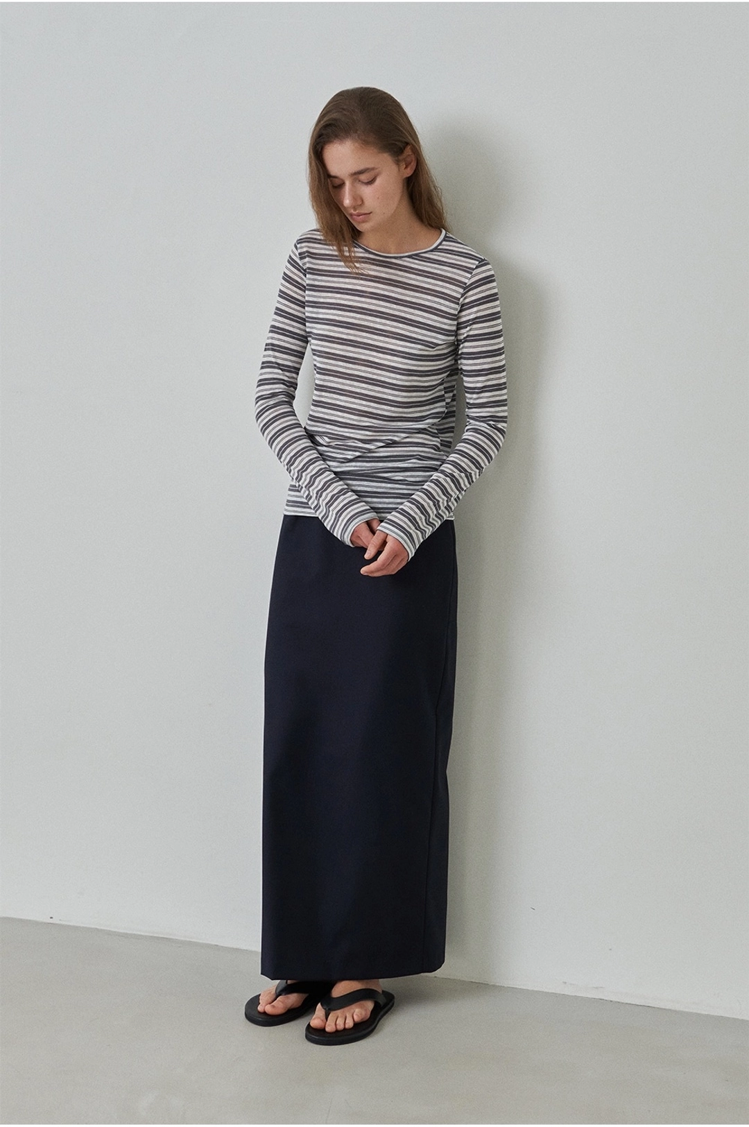 이브세이지 [1차 리오더]Sheer Stripe tee 상품 이미지 3