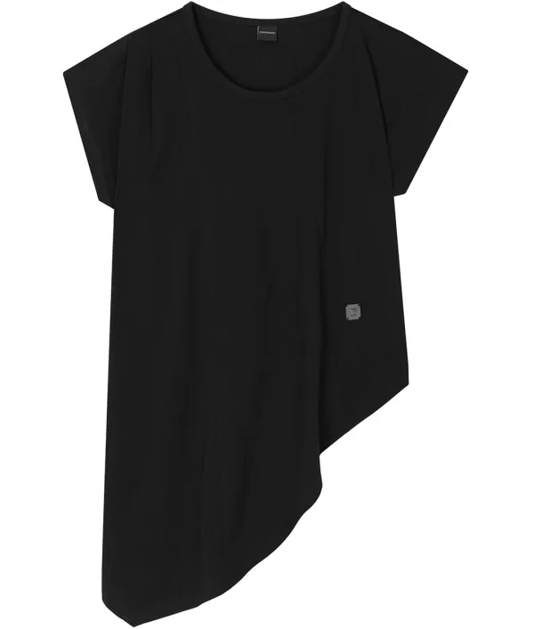 Jersey Draped Dolman T-Shirt [ Black ]