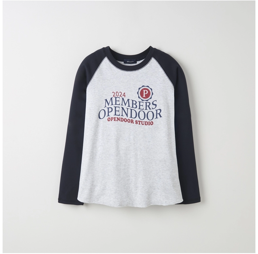 오픈도어 Lettering raglan tee Navy 상품 이미지 1
