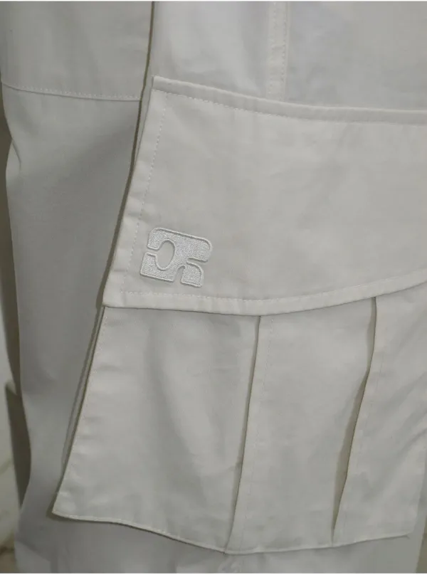 LACE-UP CARGO BANDING PANTS_IVORY