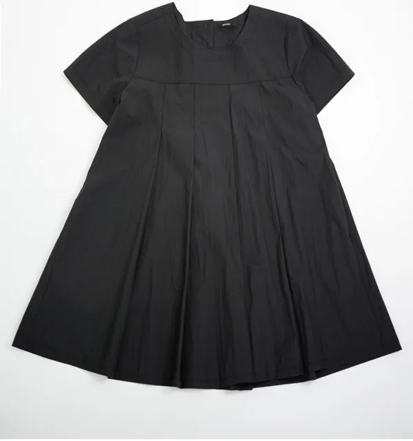 short sleeve tuck dress