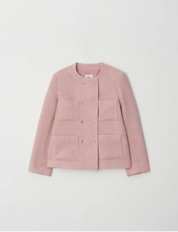 4-Pocket Tweed Jacket(Pink)