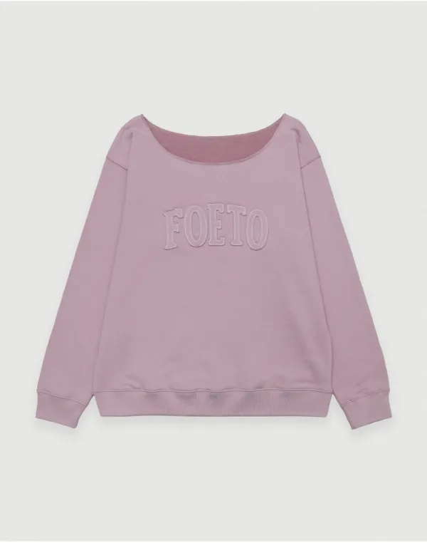 [3rd] Vintage cut off sweatshirt - pink lavender