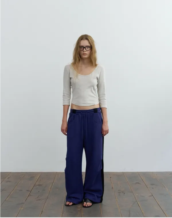 Blend line sweat pants - blue purple