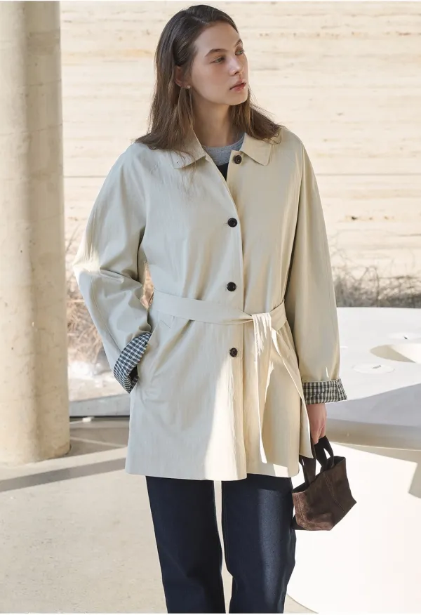 Maison Cotton Single Jacket, BEIGE