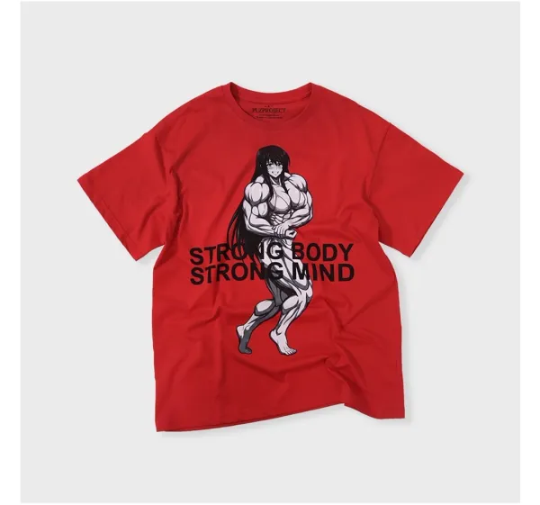 [PLZPROJECT]STRONG T-SHIRT, RED