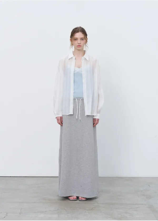 [5차:06/10 예약배송] Oversized airy stripe shirt [KNSS06SH03]_Ivory