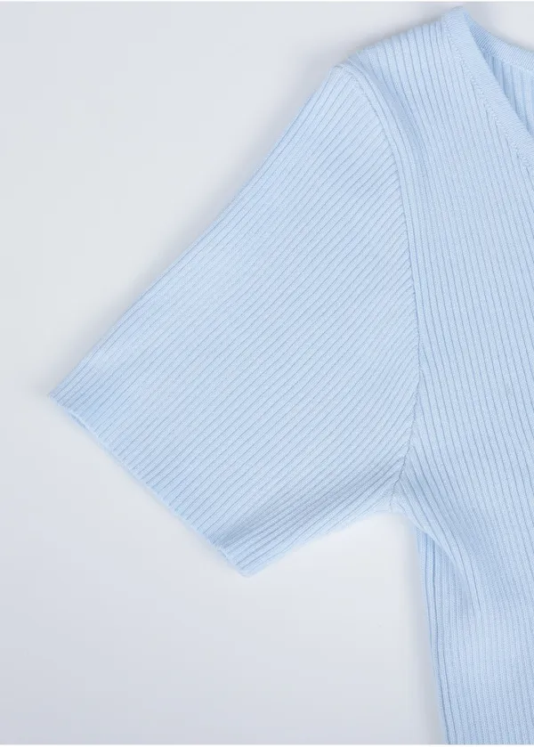 [44-120]  Blossom Heart-Boat neck Knit  블로썸 하트 보트넥 니트 (여름-하객룩-격식룩-베이직-데일리룩-데이트룩-출근룩-오피스룩-마실룩-하트넥-세미크롭-골지니트-자체제작) 