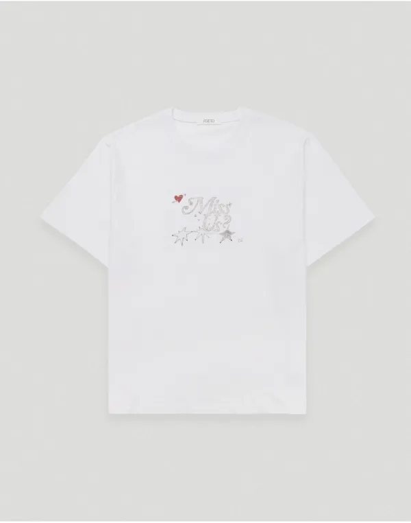 Miss us overfit tee - ivory
