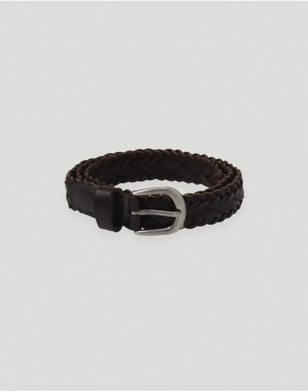 Twisted weave belt - brown