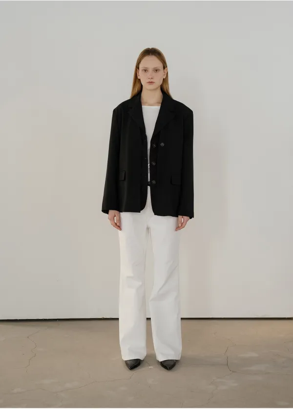 Two-way lapel jacket [KNSS05JK06]_Black