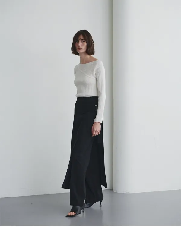 [SET] Layered Wrap Skirt + Pants SW4SL640-10