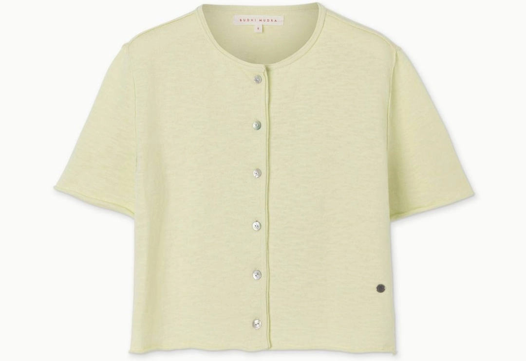 부디무드라 Linen half cardigan_Seafoam Green 상품 이미지 1