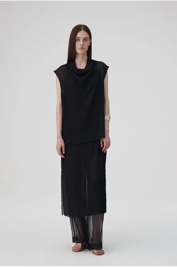 BEAU PLEATED SLIP DRESS