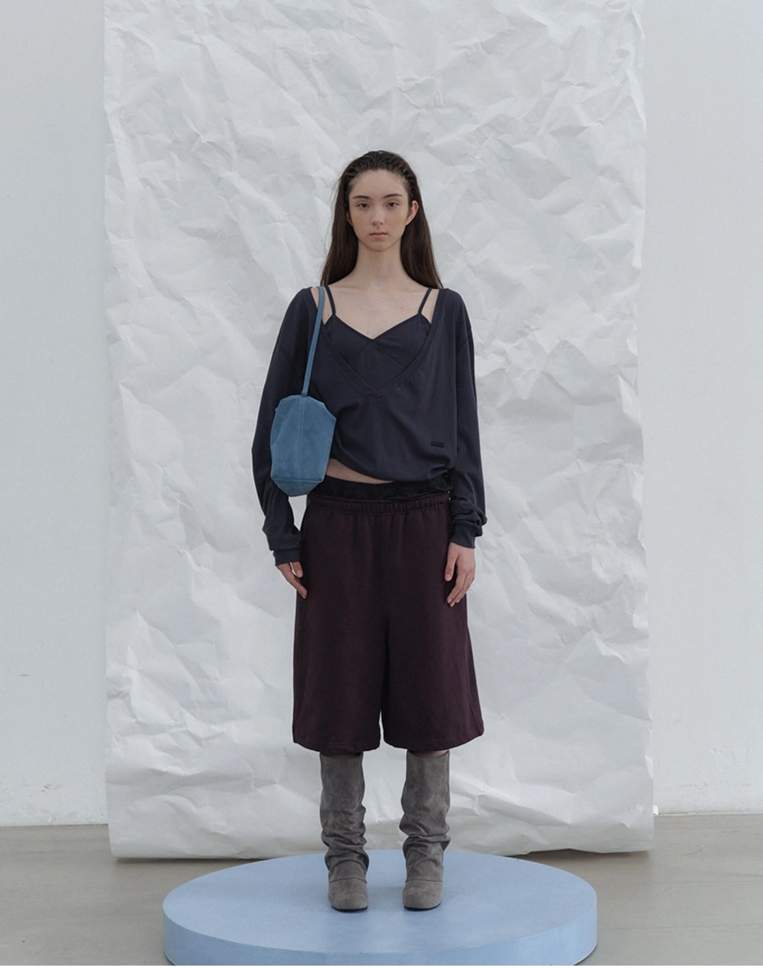 포에토 Sweat bermuda pants - bordeaux 상품 이미지 1