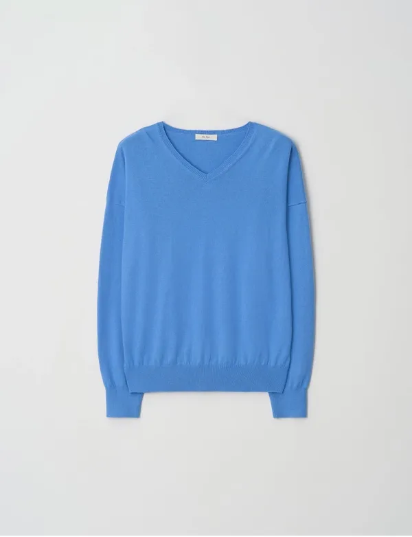 [2차] Classic V-neck Knit(Blue)